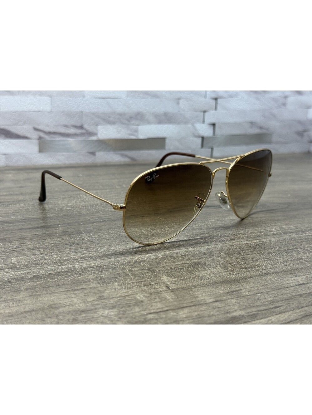 Ray-Ban Aviator Large Metal Gold Brown Polarized Sunglasses RB3025 001/51 52[]14